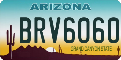 AZ license plate BRV6060