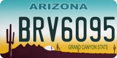 AZ license plate BRV6095
