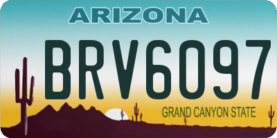 AZ license plate BRV6097