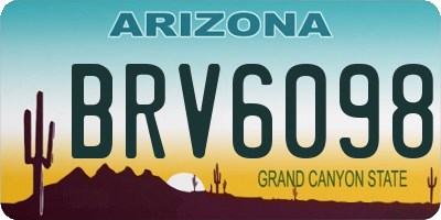 AZ license plate BRV6098