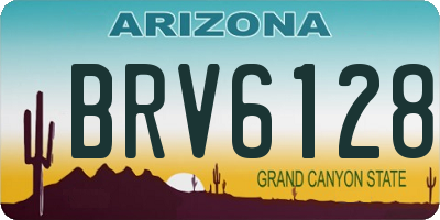 AZ license plate BRV6128