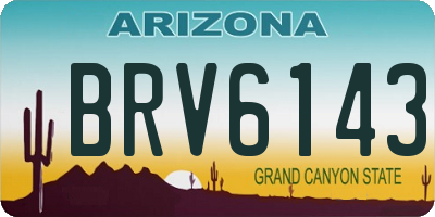 AZ license plate BRV6143