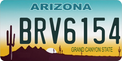 AZ license plate BRV6154