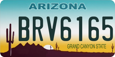 AZ license plate BRV6165