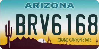 AZ license plate BRV6168