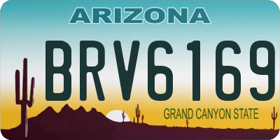 AZ license plate BRV6169