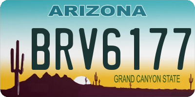AZ license plate BRV6177