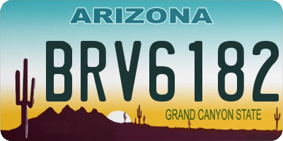 AZ license plate BRV6182