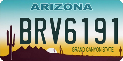 AZ license plate BRV6191