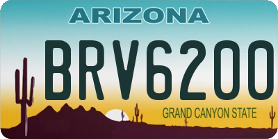 AZ license plate BRV6200