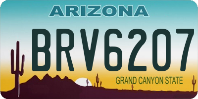 AZ license plate BRV6207