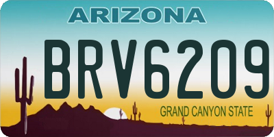 AZ license plate BRV6209