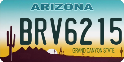 AZ license plate BRV6215