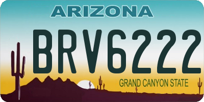 AZ license plate BRV6222