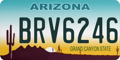 AZ license plate BRV6246