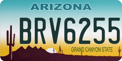 AZ license plate BRV6255