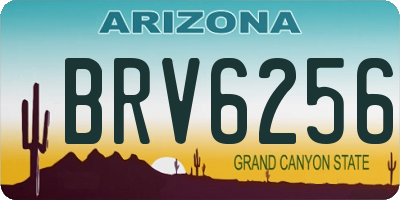 AZ license plate BRV6256
