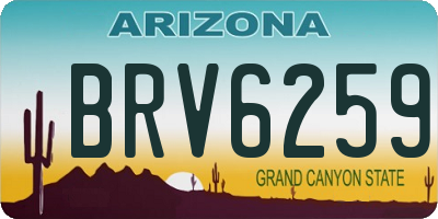 AZ license plate BRV6259