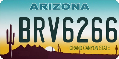 AZ license plate BRV6266