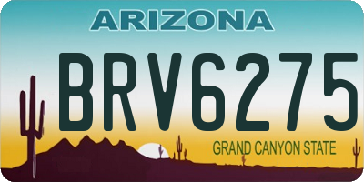 AZ license plate BRV6275
