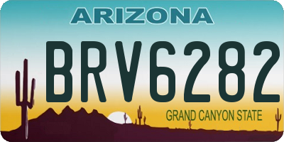 AZ license plate BRV6282