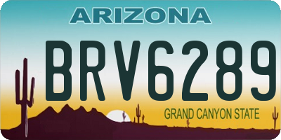 AZ license plate BRV6289