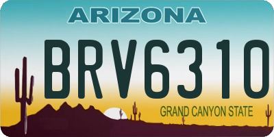 AZ license plate BRV6310