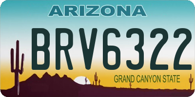 AZ license plate BRV6322