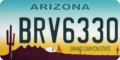 AZ license plate BRV6330