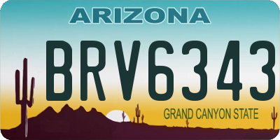 AZ license plate BRV6343
