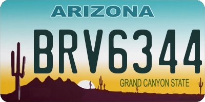 AZ license plate BRV6344