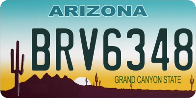 AZ license plate BRV6348