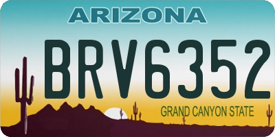 AZ license plate BRV6352
