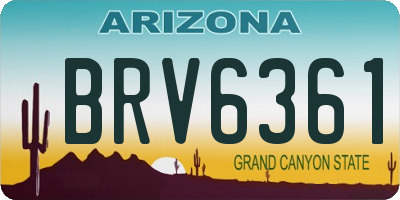 AZ license plate BRV6361