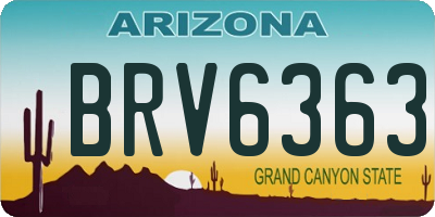 AZ license plate BRV6363