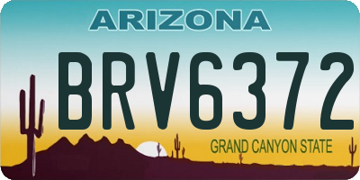 AZ license plate BRV6372