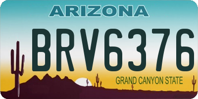 AZ license plate BRV6376