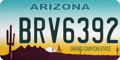 AZ license plate BRV6392