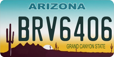 AZ license plate BRV6406
