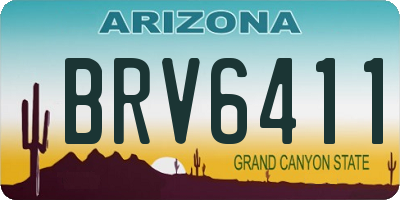 AZ license plate BRV6411