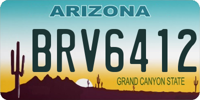 AZ license plate BRV6412