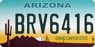 AZ license plate BRV6416