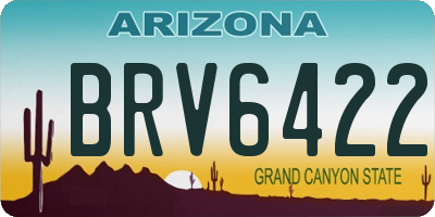 AZ license plate BRV6422