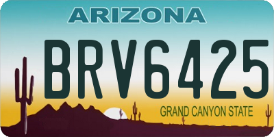 AZ license plate BRV6425