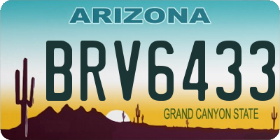 AZ license plate BRV6433