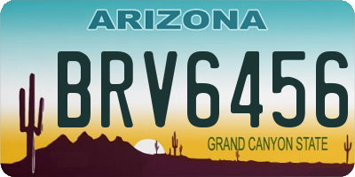 AZ license plate BRV6456