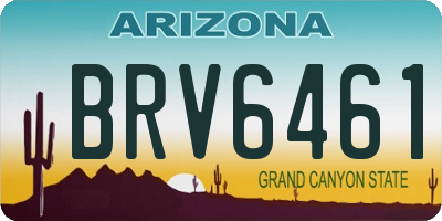AZ license plate BRV6461