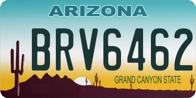 AZ license plate BRV6462