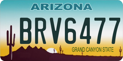 AZ license plate BRV6477