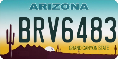 AZ license plate BRV6483